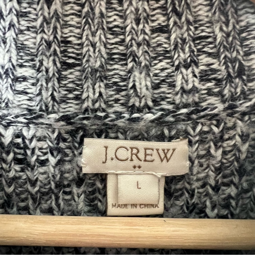 J.Crew Women’s Sleeveless Sweater Vest Tank Top Wool Blend Gray Preppy Size L - Picture 6 of 7